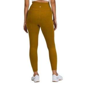 LULULEMON Wunder Train High-Rise Leggings 23” Everlux Gold Spice Size 8 stretch